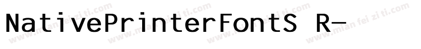 NativePrinterFontS R字体转换